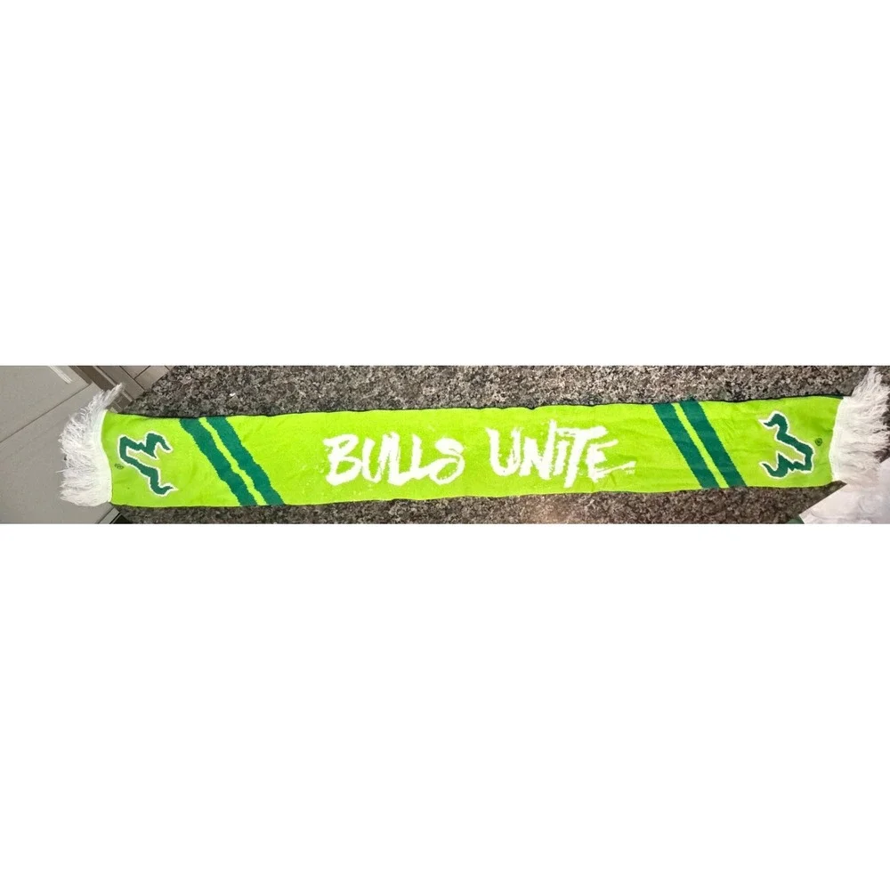 USF Soccer‎ Bulls Unite Scarf University of South Florida Green Yellow NCAA Fan